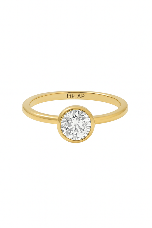 Anillo Marcela en oro de 14k